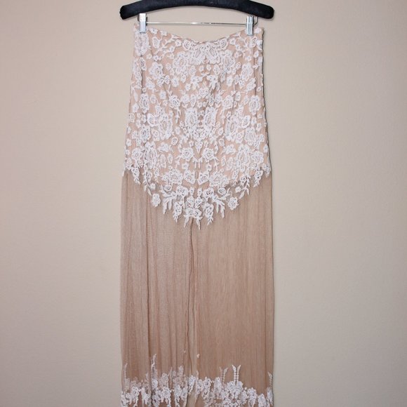 For Love & Lemons Luau Sheer/Embroidered Maxi Skirt - Picture 4 of 7